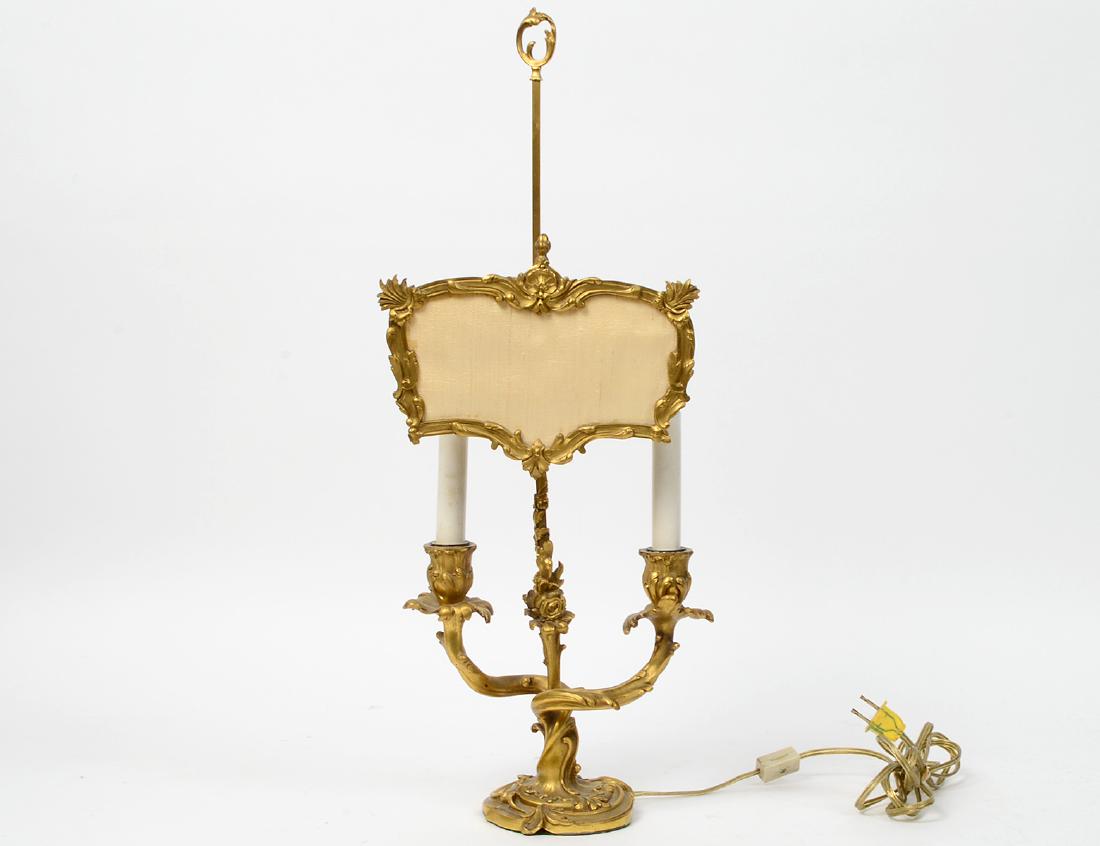 LOUIS XV STYLE GILT BRONZE TABLE LAMP (1 of 8)