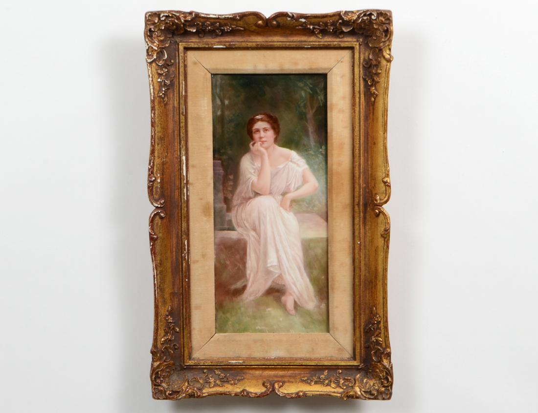 KPM PORCELAIN PLAQUE, AFTER BOUGEREAU (1 of 4)