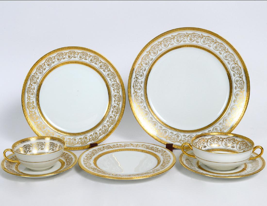 LIMOGES ONE HUNDRED, FIFTY-FOUR PIECE PORCELAIN DINNER (1 of 3)