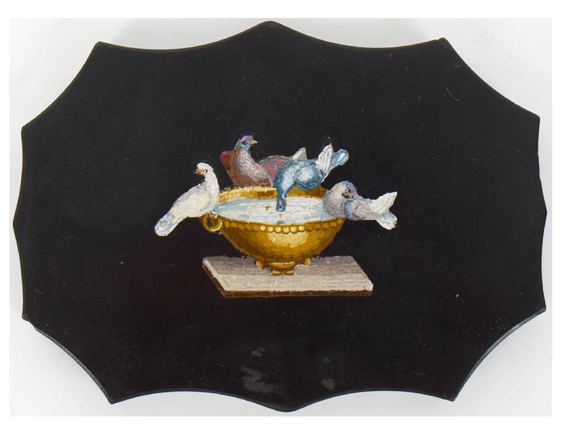 ITALIAN MICRO-MOSAIC OF “DOVES OF PLINY” (1 of 4)