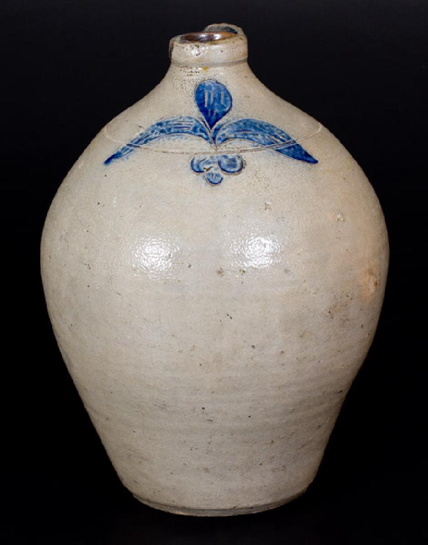 Ovoid Stoneware Jug w/ Incised Decoration, possibly (1 of 4)