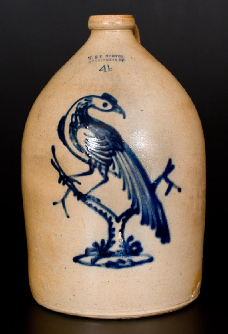 Exceptional J. & E. NORTON / BENNINGTON, VT Four-Gallon (1 of 1)