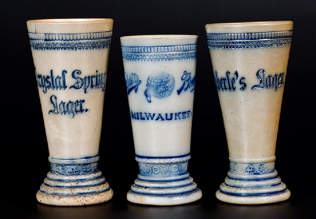 Three Stoneware Beer Chalices, attrib. Whites Pottery, (1 of 3)