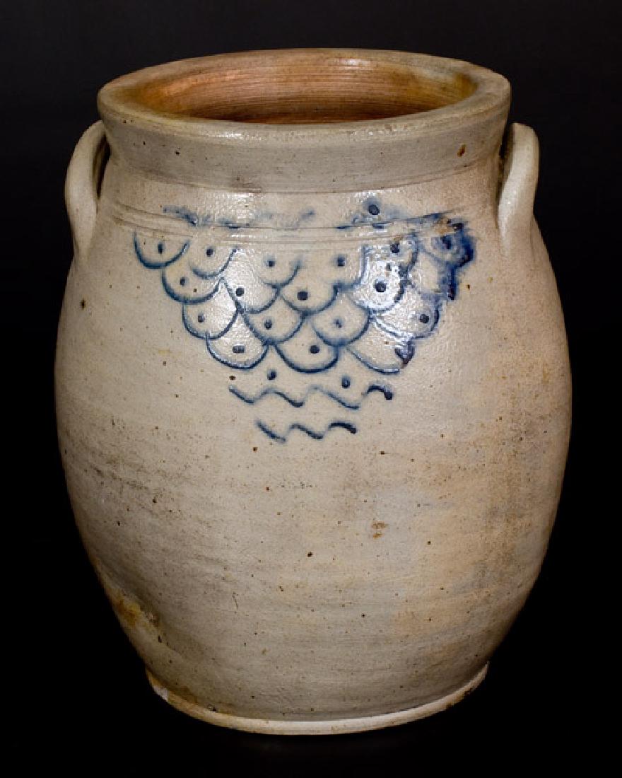 1 Gal. Stoneware Jar with Slip-Trailed "Fish Scale" (1 of 3)
