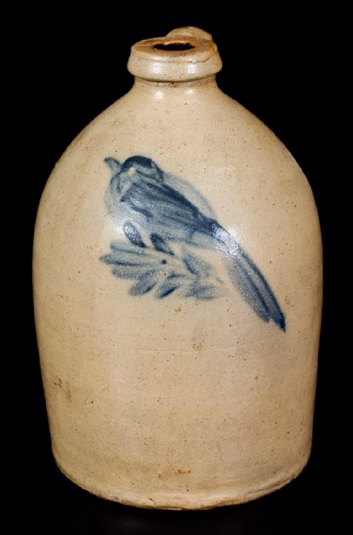Stoneware Jug w/ Bird Decoration, att. Farrington, (1 of 1)