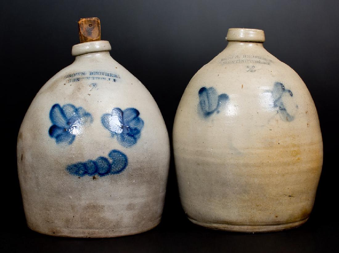 Lot of Two: BROWN BROTHERS / HUNTINGTON, L.I. Stoneware (1 of 1)