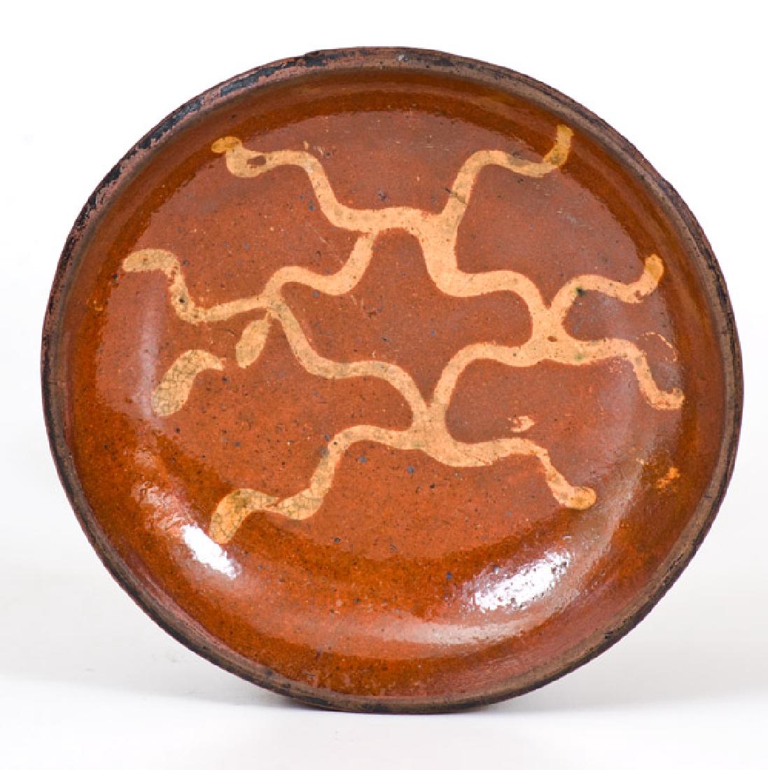 W. SMITH / WOMELSDORF Pennsylvania Redware Plate with (1 of 2)