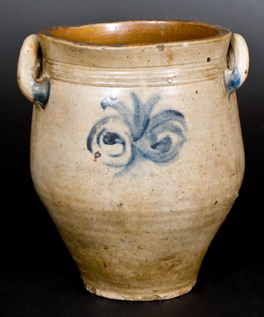 3 Gal. Stoneware Jar with Watchspring Decoration, (1 of 2)