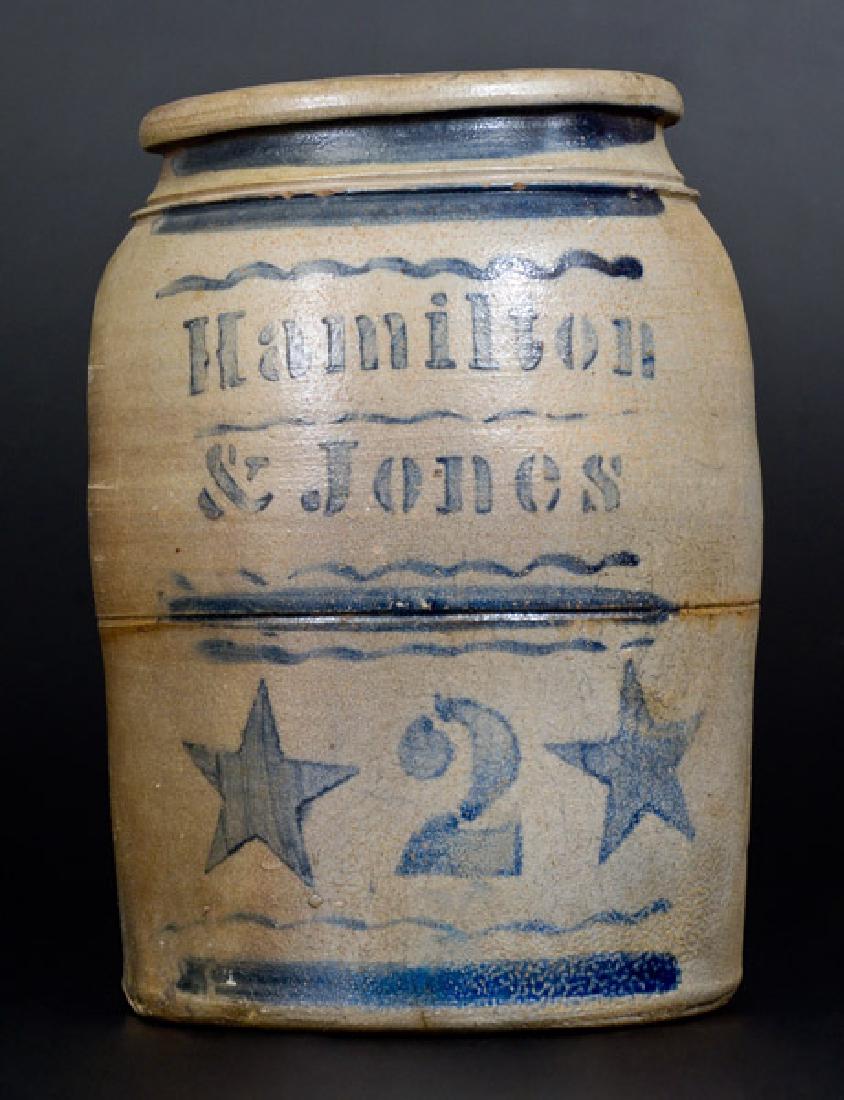 2 Gal. Hamilton & Jones (Greensboro, PA) Stoneware Jar (1 of 1)