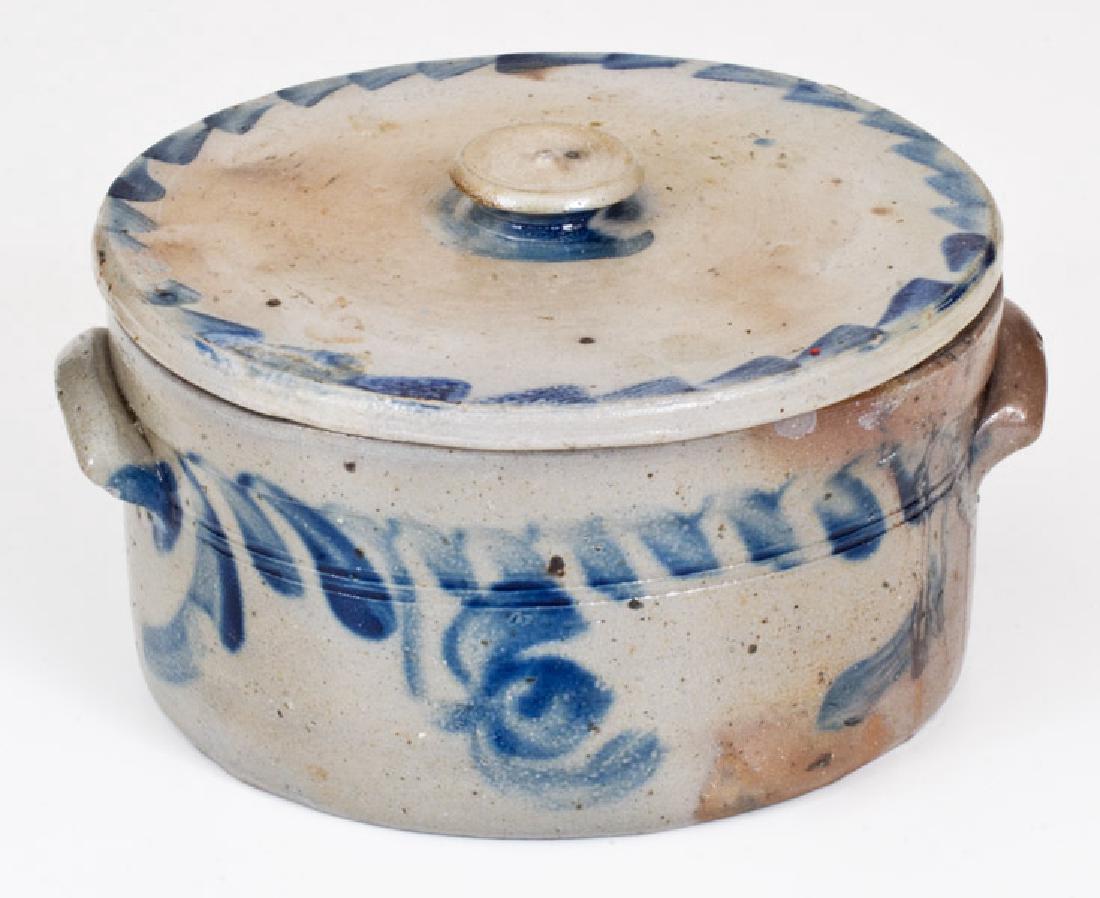 Half-Gallon Lidded Southwestern PA Stoneware Butter (1 of 2)