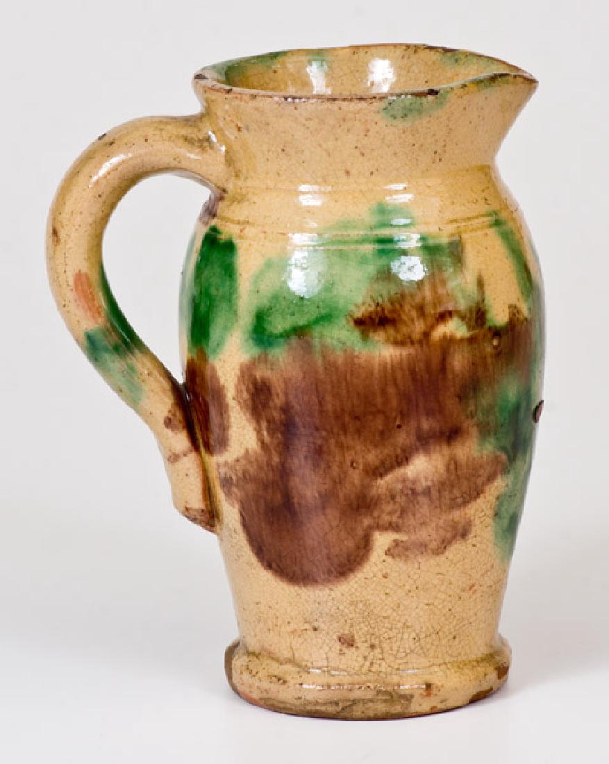 Shenandoah Valley Multi-Glazed Redware Cream Pitcher, (1 of 4)