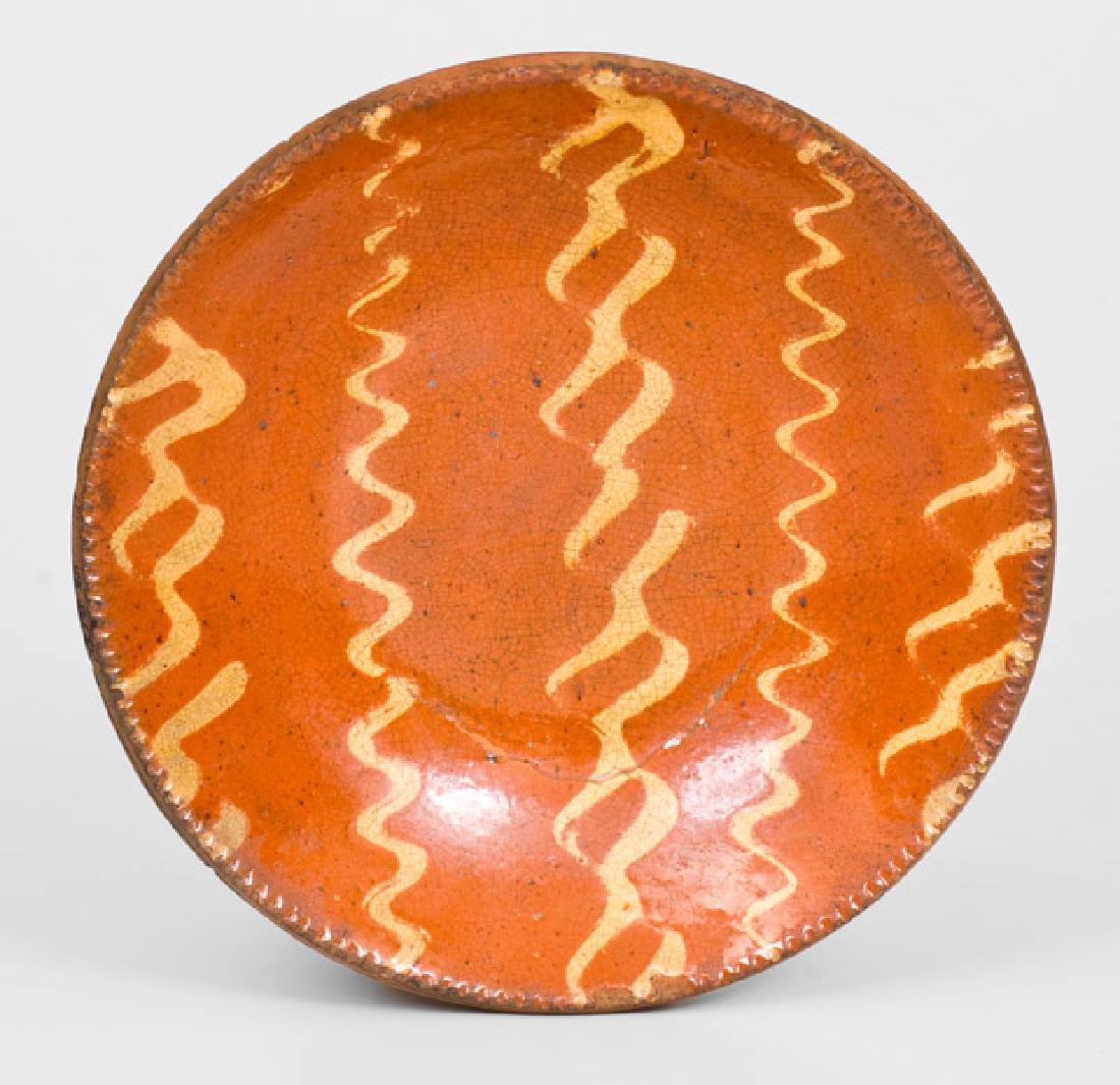 Very Rare J. McCULLY / TRENTON, NJ Redware Plate with (1 of 2)