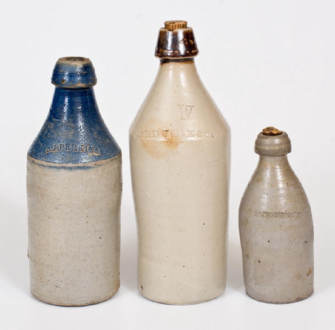 Lot of Three: Stoneware Bottles w/ Impressed (1 of 1)