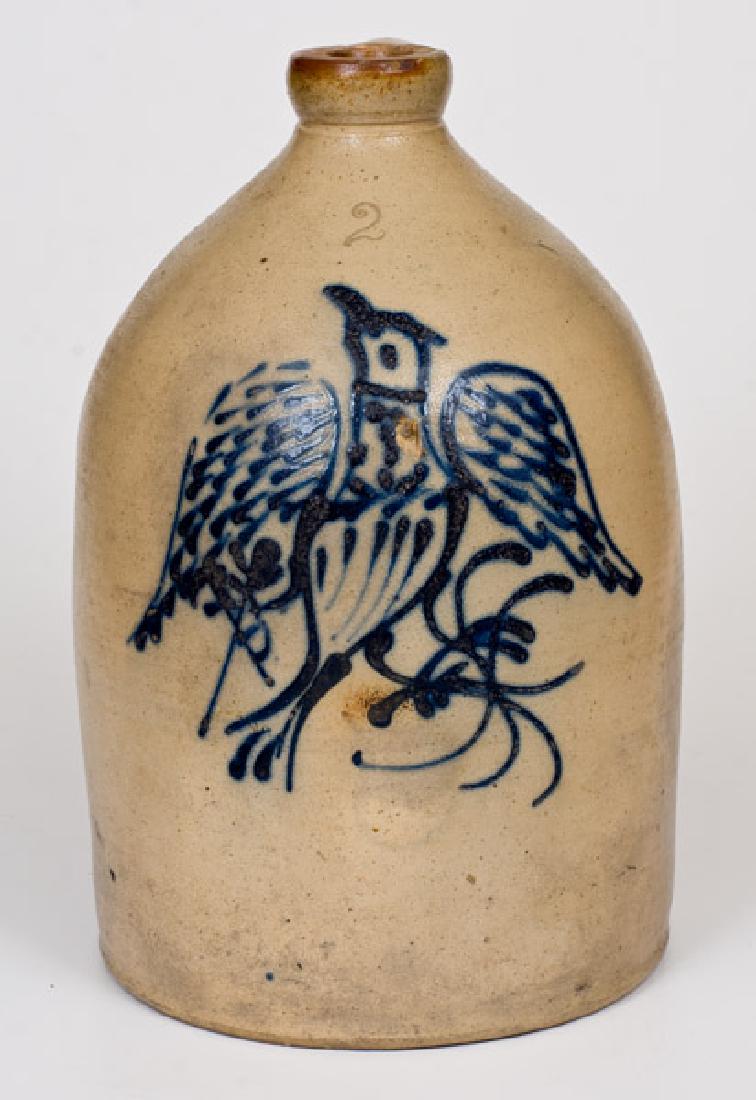 Unusual 2 Gal. Stoneware Eagle Jug att. Barnabas (1 of 1)
