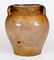 Early BOSTON Stoneware Jar w/ Iron-Oxide Decoration,