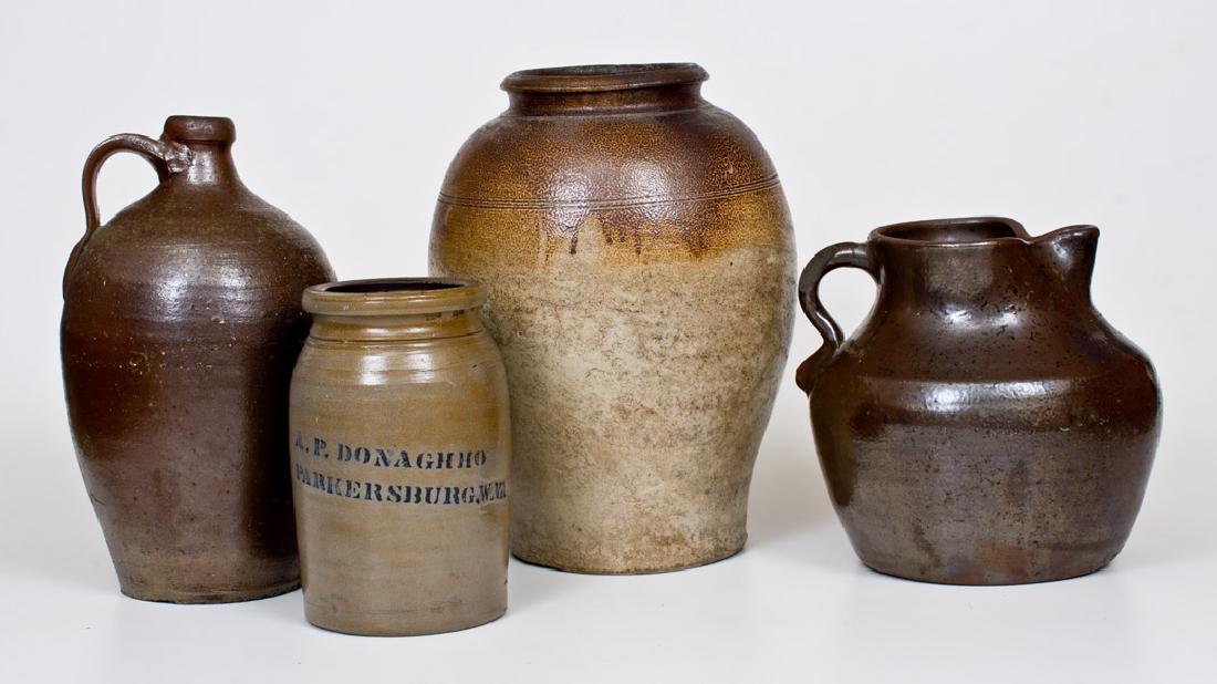 Lot of Four: Utilitarian Stoneware Vessels incl. (1 of 2)