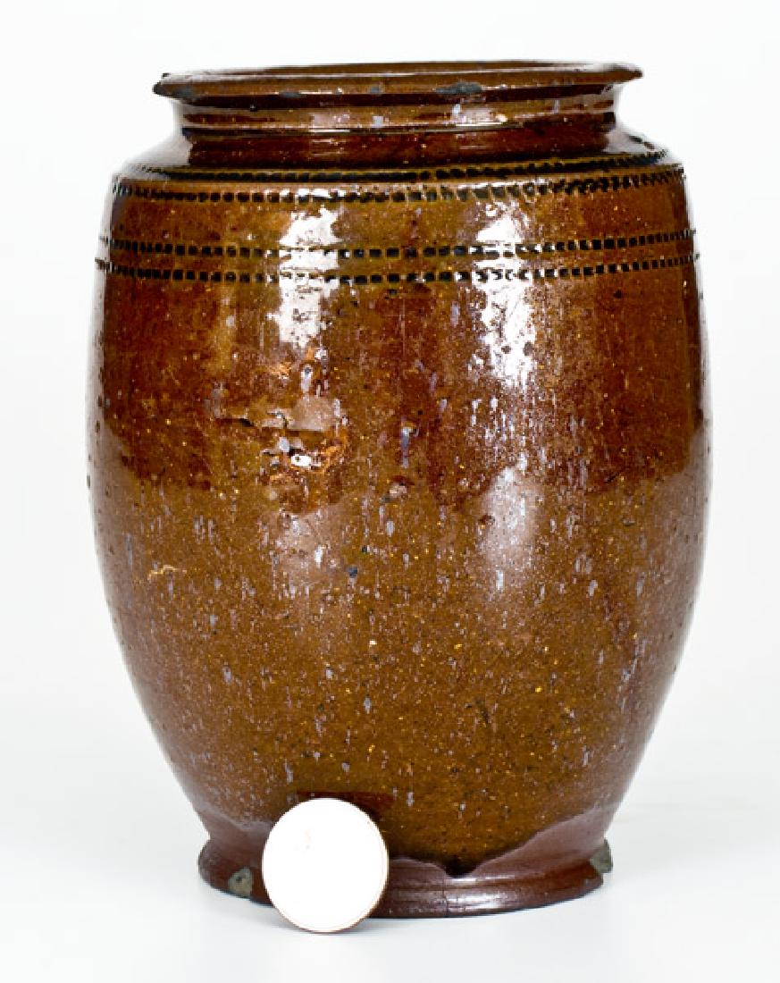 Glazed Redware Jar with Coggled Design, possibly Andrew (1 of 4)