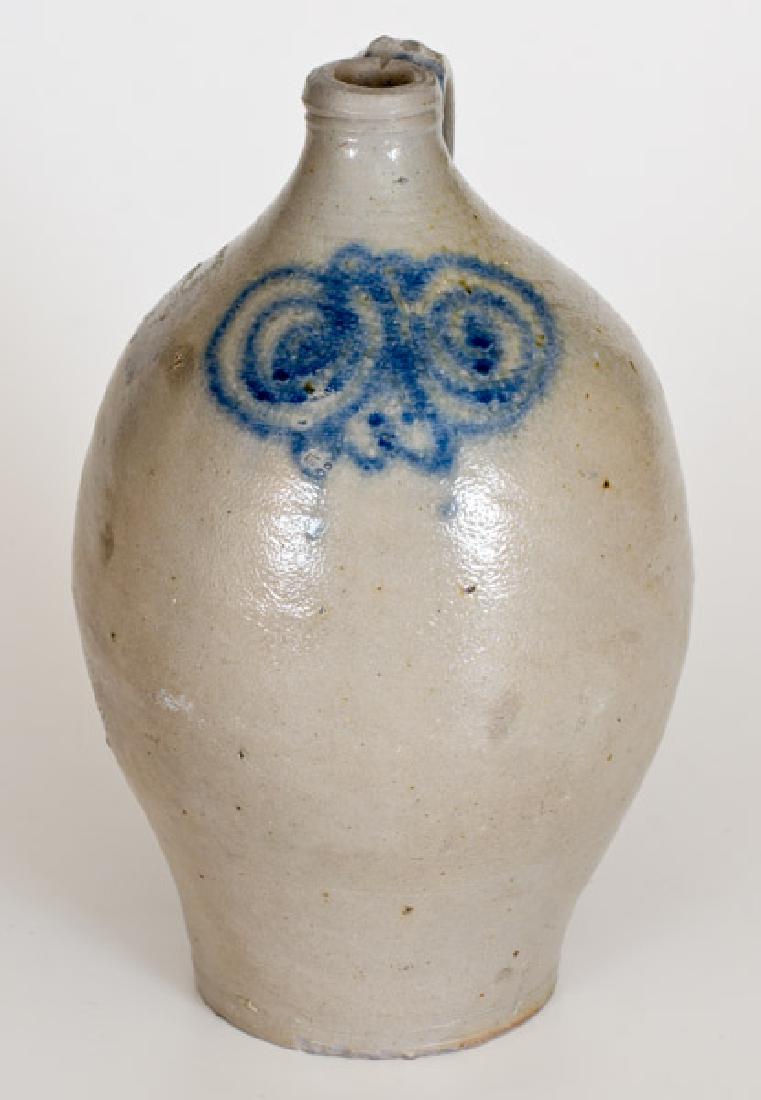 Fine Stoneware Jug w. Watchspring Decoration, NYC or NJ (1 of 3)