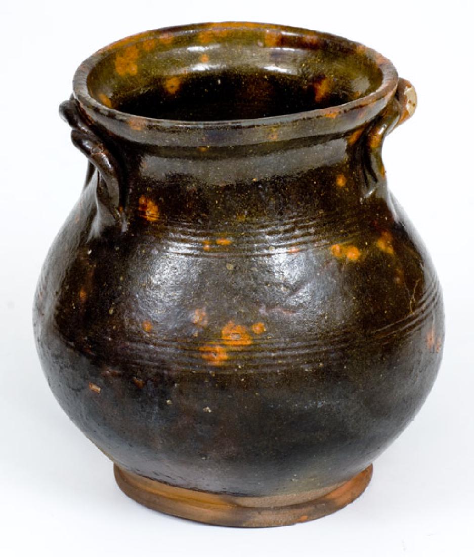 Fine 1/2 Gal. Rope-Handled Redware Jar att. David (1 of 7)