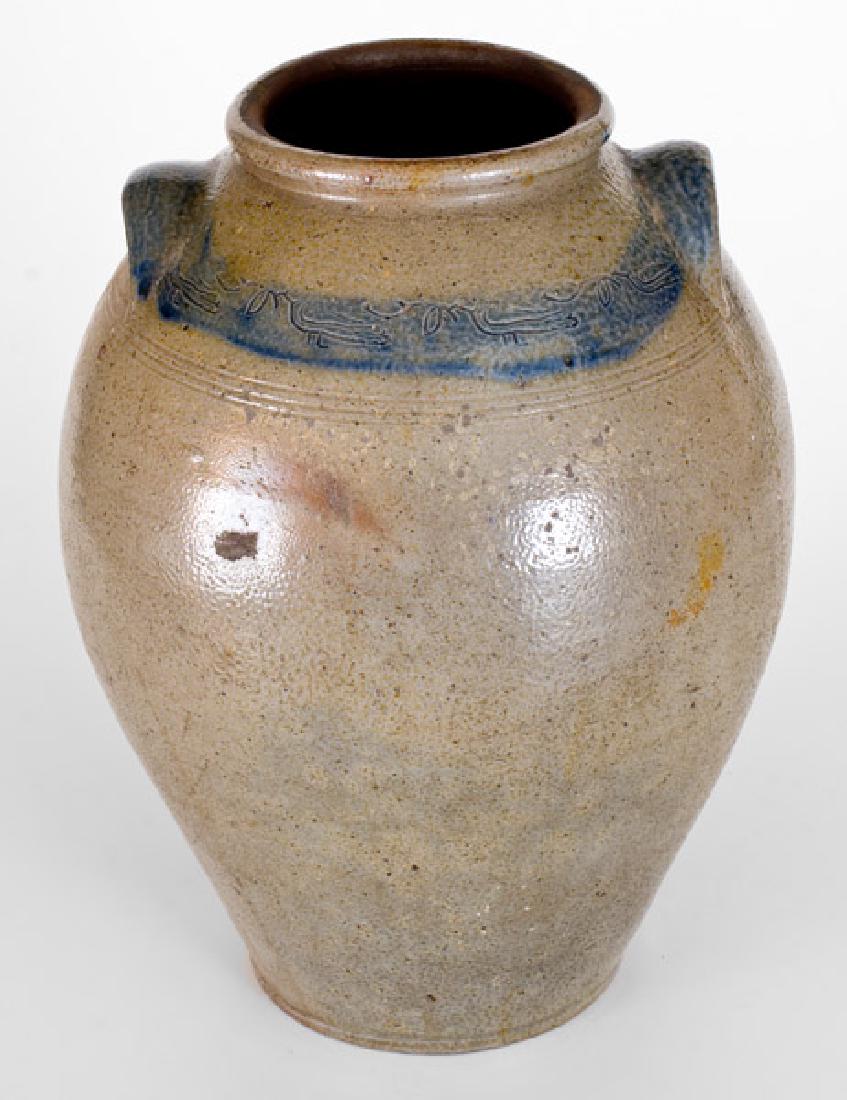 Early Philadelphia Stoneware Jar w/ Coggled Bird (1 of 5)