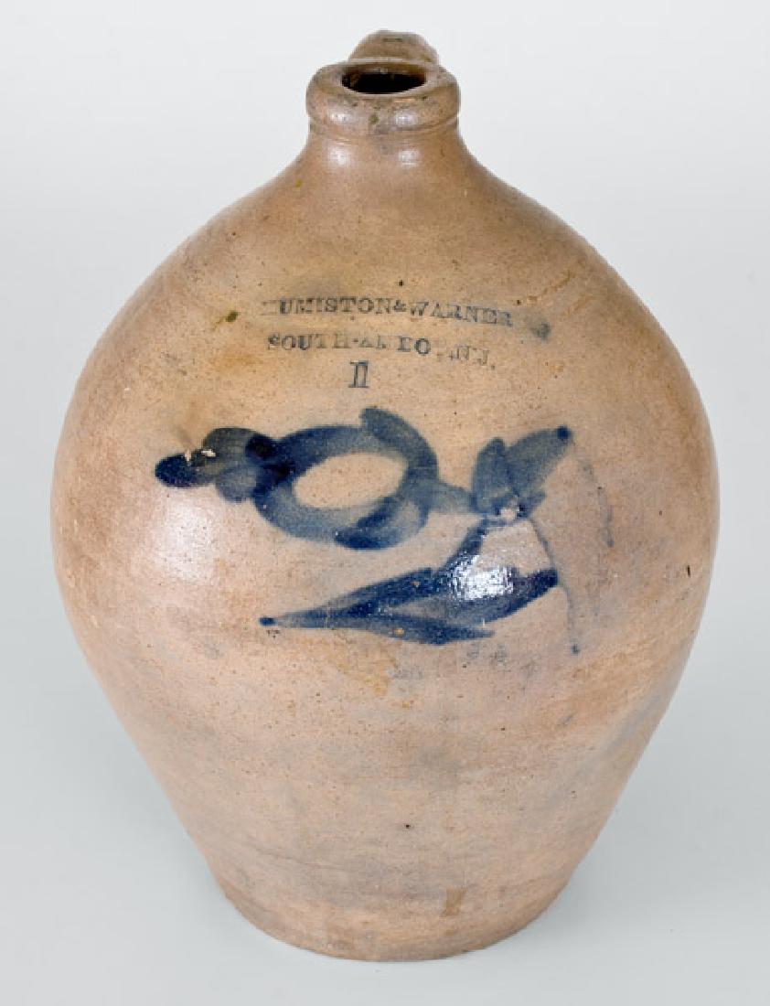 Rare HUMISTON & WARNER / SOUTH AMBOY, NJ Stoneware Jug (1 of 4)