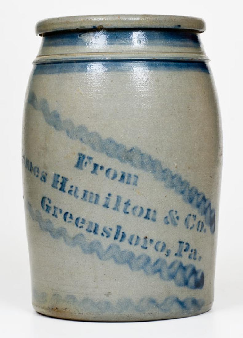 1 Gal. "From James Hamilton & Co. / Greensboro, Pa." (1 of 3)