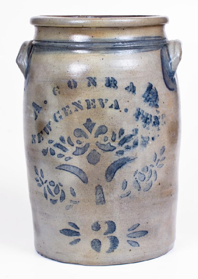 3 Gal. A. CONRAD / NEW GENEVA, PA Stoneware Jar with (1 of 1)
