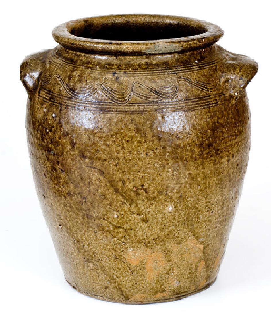 2 Gal. Catawba Valley, NC Stoneware Jar with Combed (1 of 6)