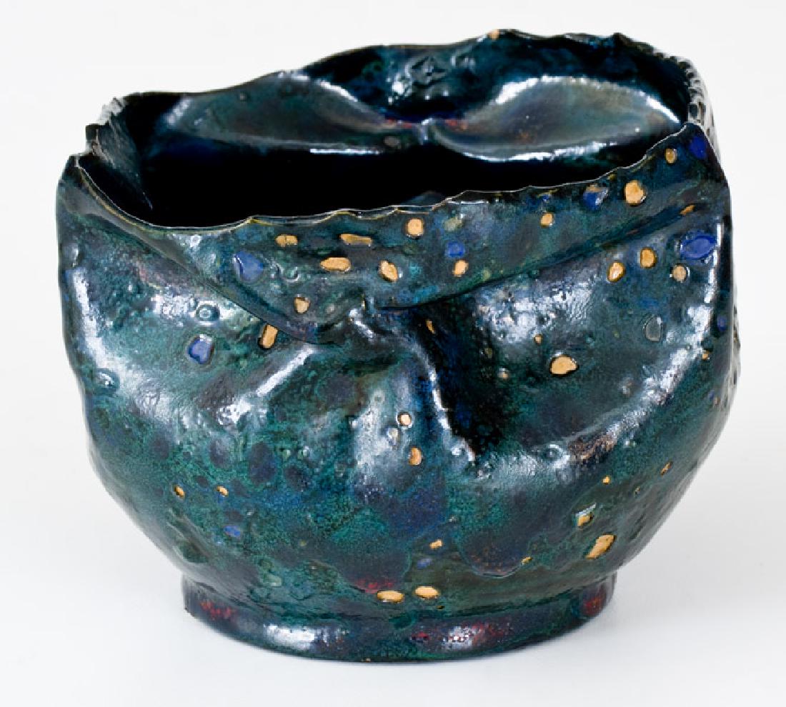 George Ohr, Biloxi, MS Art Pottery Vase (Re-Glazed) (1 of 5)