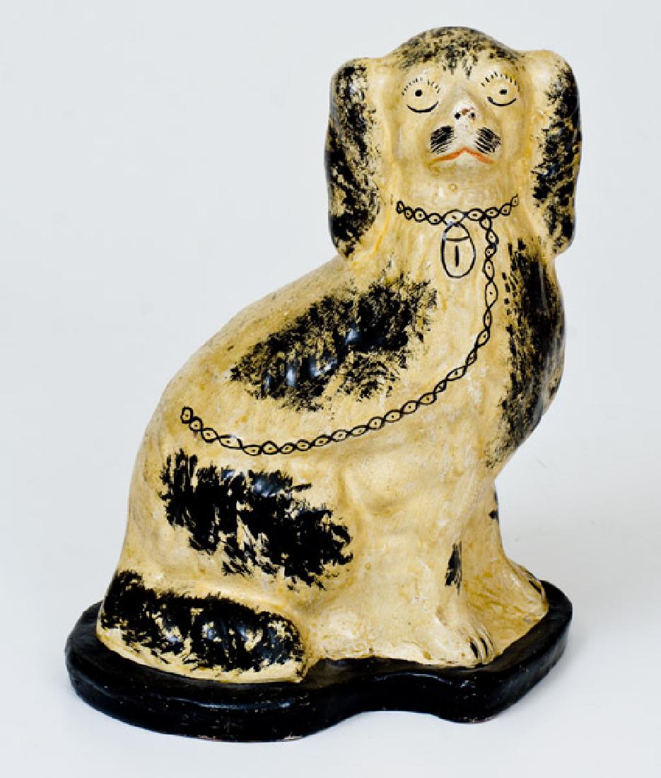 Extremely Rare JOHN BELL Cold-Painted Redware Spaniel, (1 of 7)