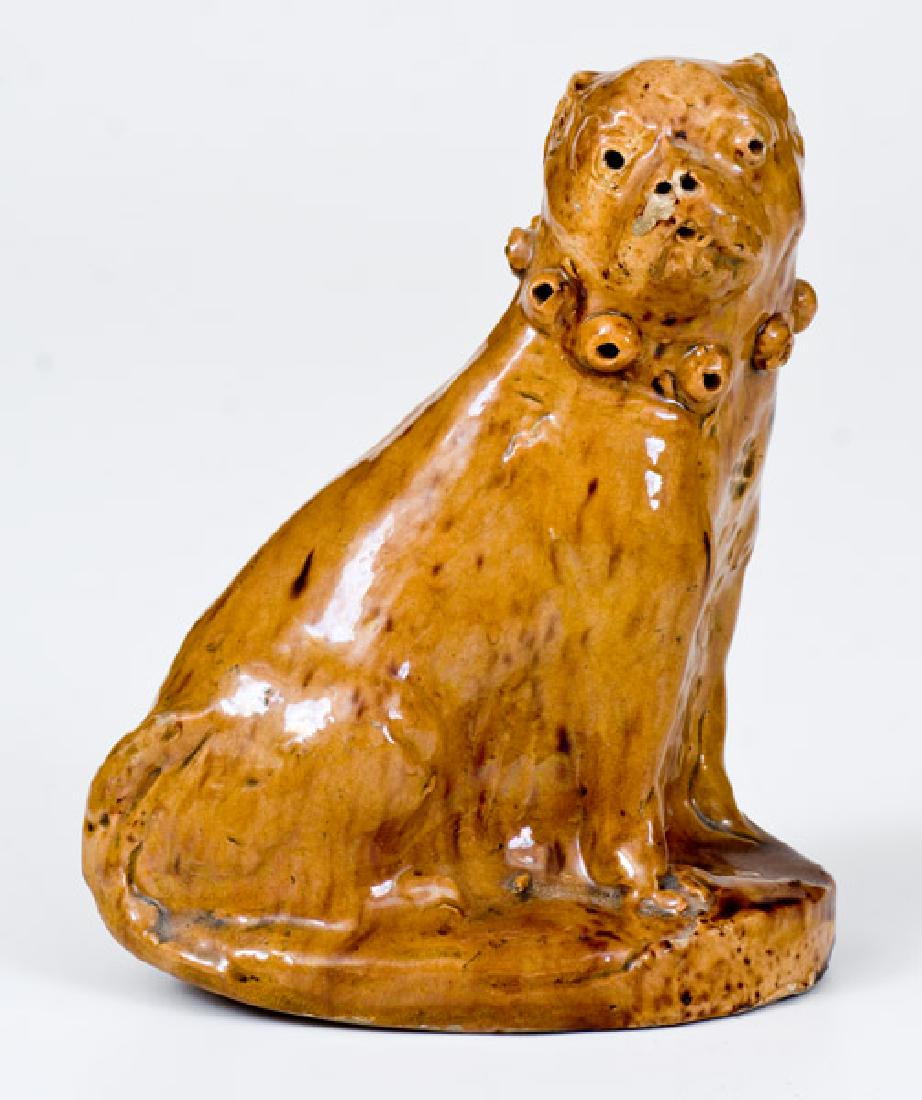 Unusual Hand-Modeled Pennsylvania Redware Dog Figure (1 of 5)