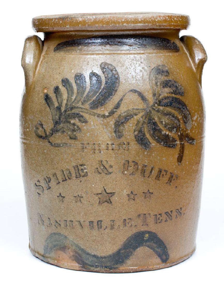 Rare 3 Gal. NASHVILLE, TN Stoneware Advertising Jar,