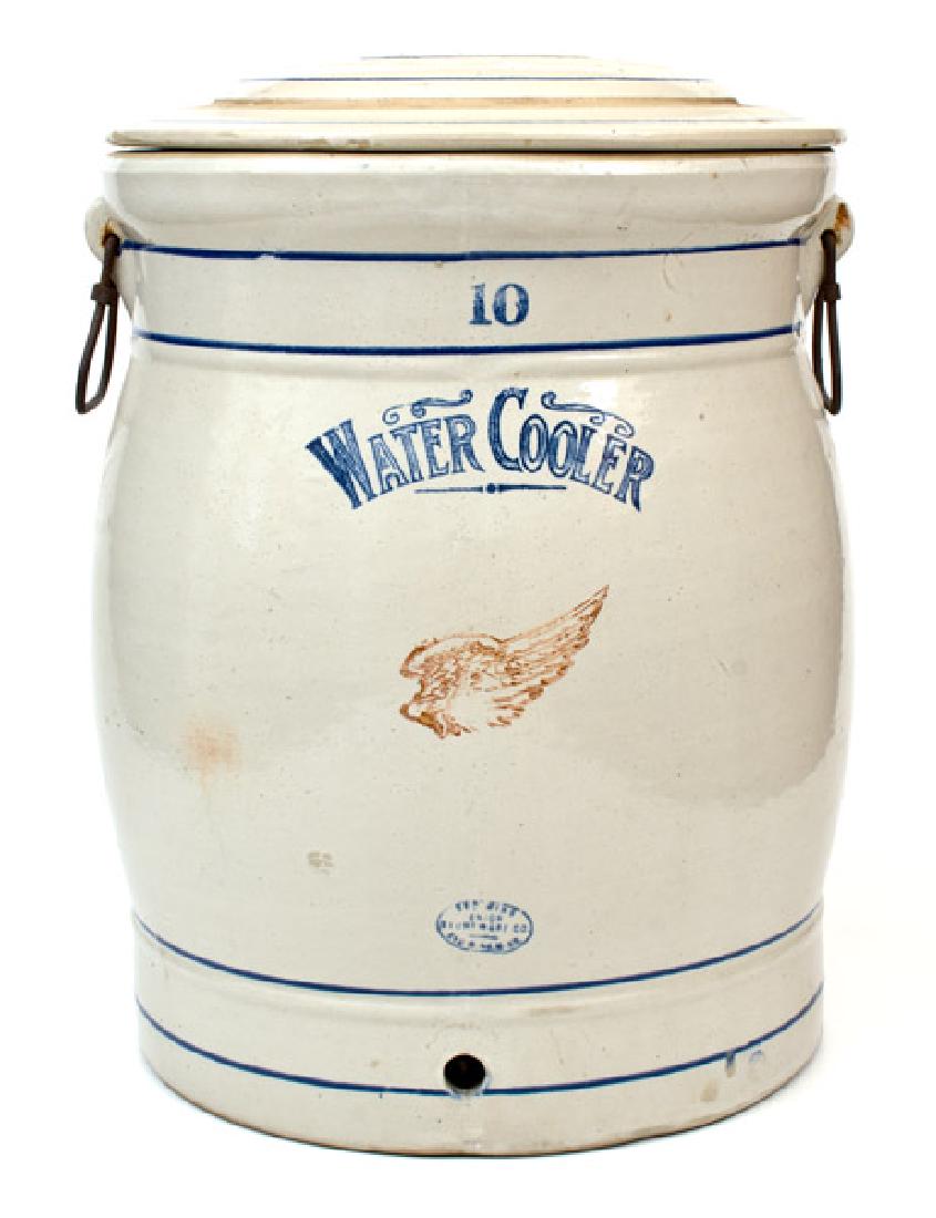 10 Gal. RED WING, Minnesota Stoneware Water Cooler with