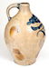 Exceptional Manhattan Stoneware Jug w/ Incised Floral - 2