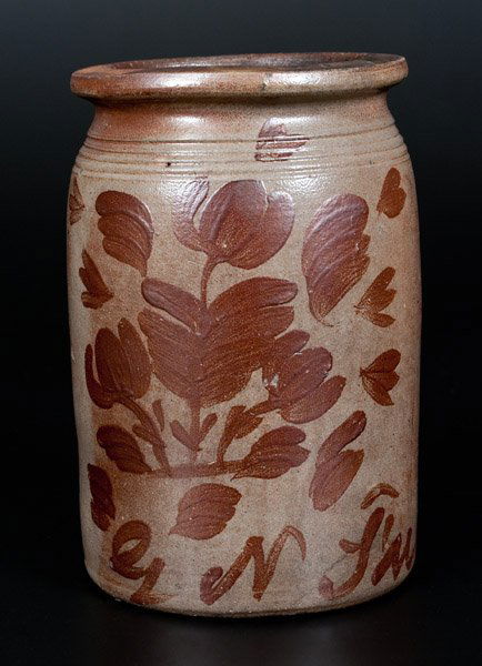 "G. N. Fulton," Alleghany County, VA Stoneware Jar with (1 of 2)