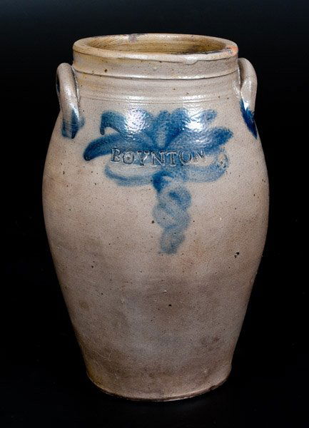 Scarce BOYNTON Stoneware Jar, Albany, NY, c1820 (1 of 2)