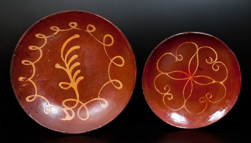 Two Slip-Decorated Redware Plates, Huntington, Long (1 of 1)