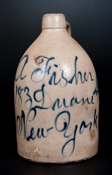 Stoneware Script Jug w/ Duane St. / New York (Tribeca) (1 of 2)