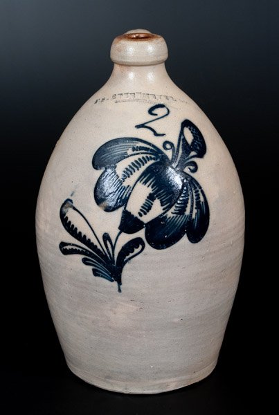 F. STETZENMEYER. / ROCHESTER, NY Stoneware Jug w/ (1 of 1)