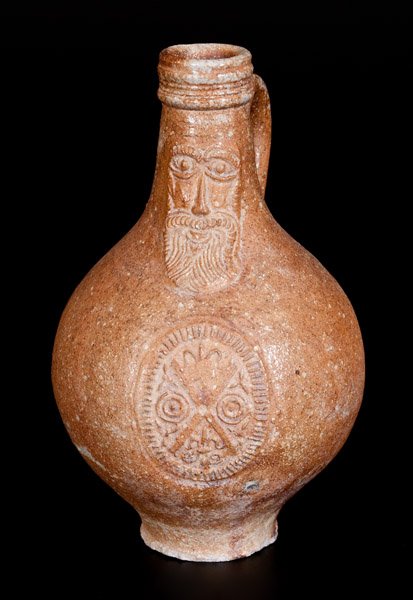 Bellarmine Stoneware Jug w/ Bearded Man and Medallion, (1 of 4)