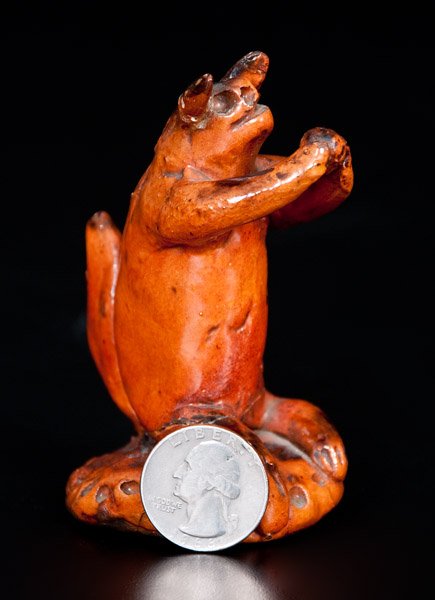 Unusual Redware Seated Squirrel Figure on Base, (1 of 6)