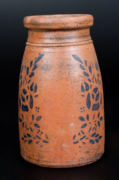 Western PA Stoneware Wax Sealer with Stenciled Rose (1 of 3)