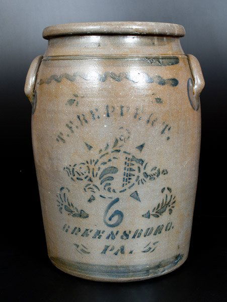 T. F. REPPERT / GREENSBORO, PA Six-Gallon Stoneware Jar (1 of 1)