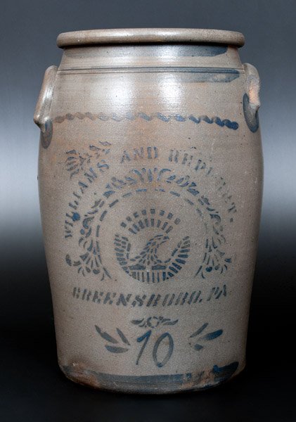 WILLIAMS & REPPERT / GREENSBORO, PA Stoneware Jar w/ (1 of 1)