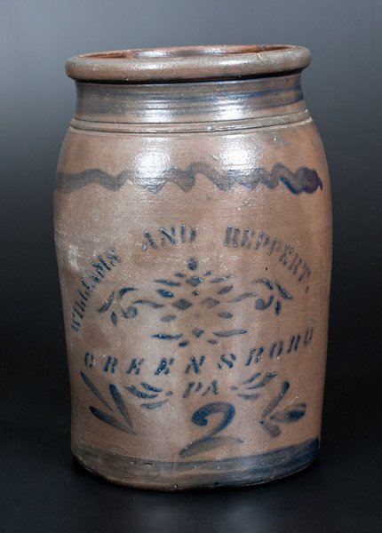 WILLIAMS AND REPPERT / GREENSBORO, PA Stoneware Jar (1 of 1)