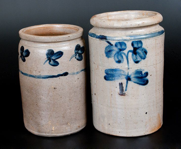 Lot of Two: Baltimore Stoneware Jars, One- and (1 of 1)