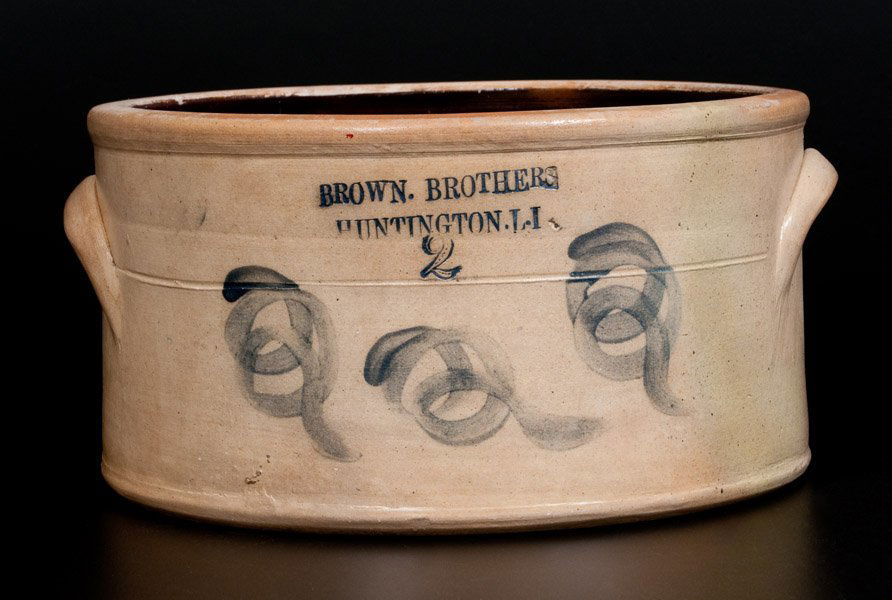very Rare BROWN BROTHERS / HUNTINGTON, L.I. Stoneware (1 of 1)