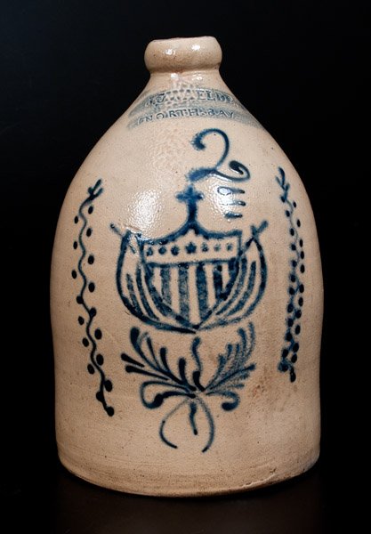 Rare J. C. WAELDE / NORTH BAY Stoneware Jug with (1 of 1)