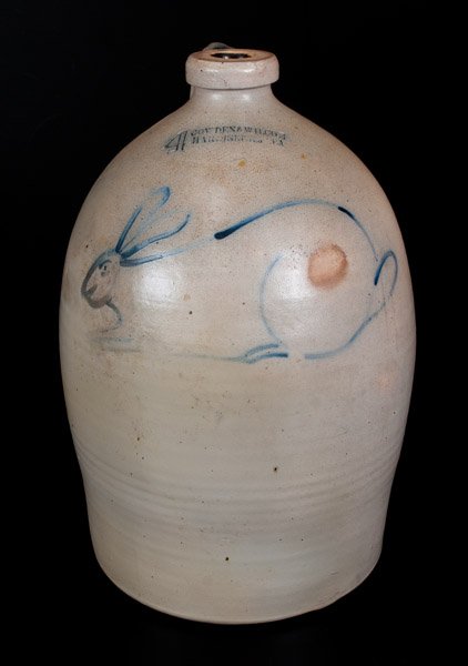 Rare COWDEN & WILCOX / HARRISBURG, PA Stoneware Rabbit (1 of 1)