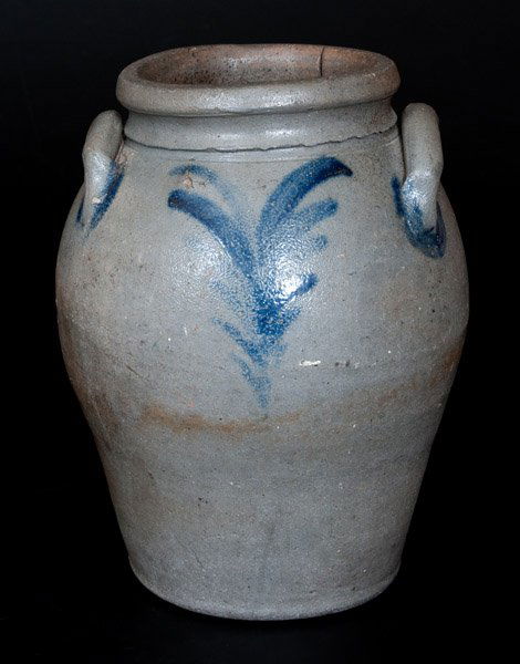 James River Region of Virginia Stoneware Jar w/ Foliate (1 of 2)